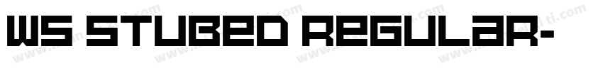 WS Stubed Regular字体转换